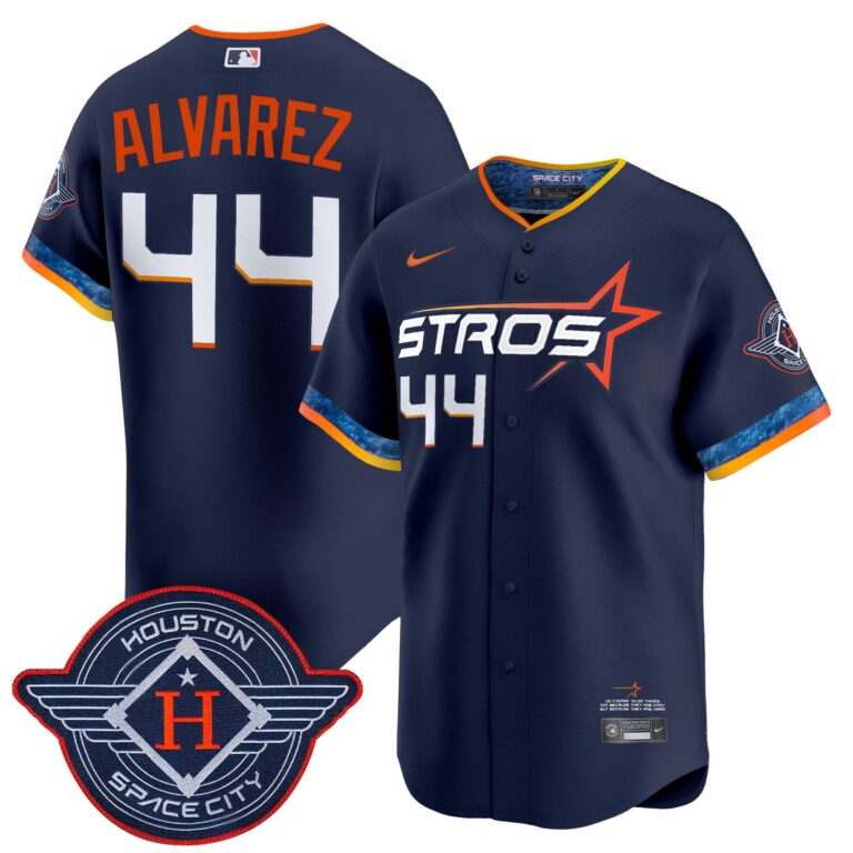 Men Houston Astros 44 Alvarez blue 2025 City Connect Vapor Limited Stitched Jersey